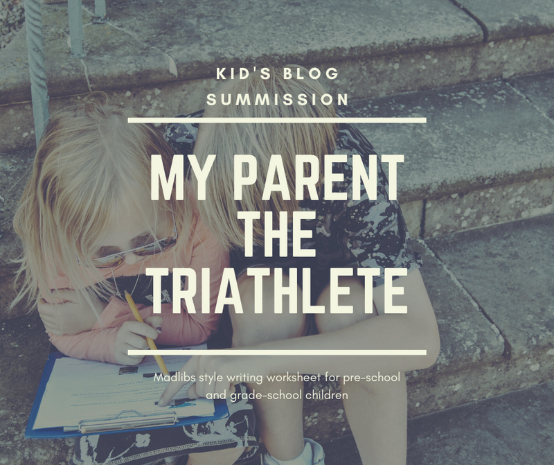 Triathlon Writing Activity for your Grade School Aged Child