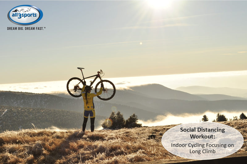Social Distancing: Indoor Bike with Long Climbs