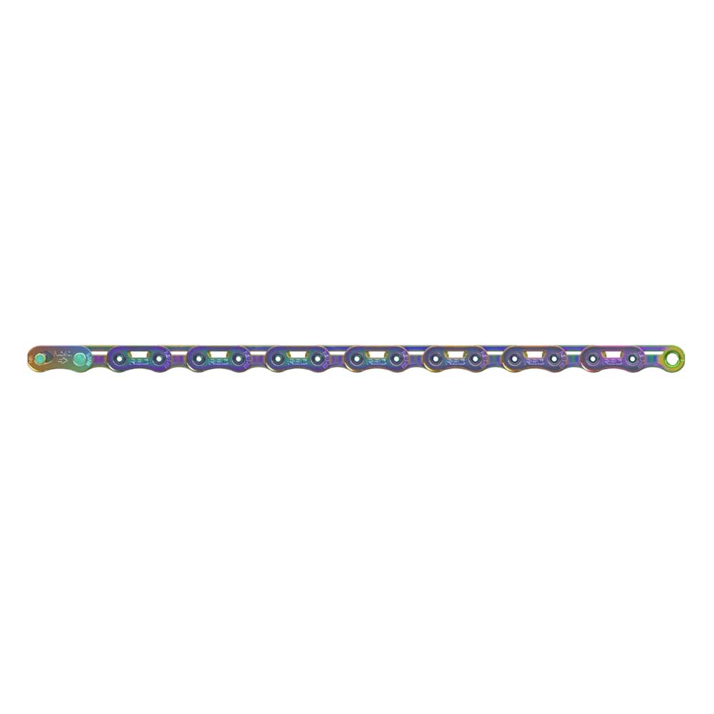 SRAM Chain Red E1 Flattop 126Links Rainbow w/ PowerLock