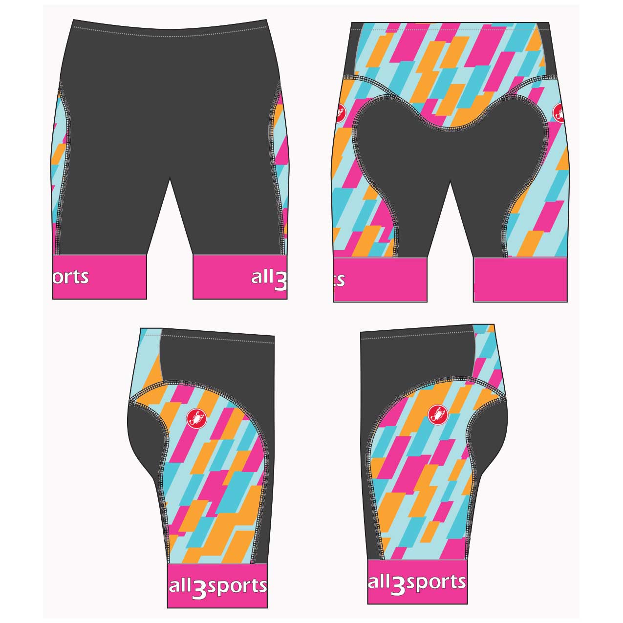 Castelli/all3sports Women's Team Free Tri Short