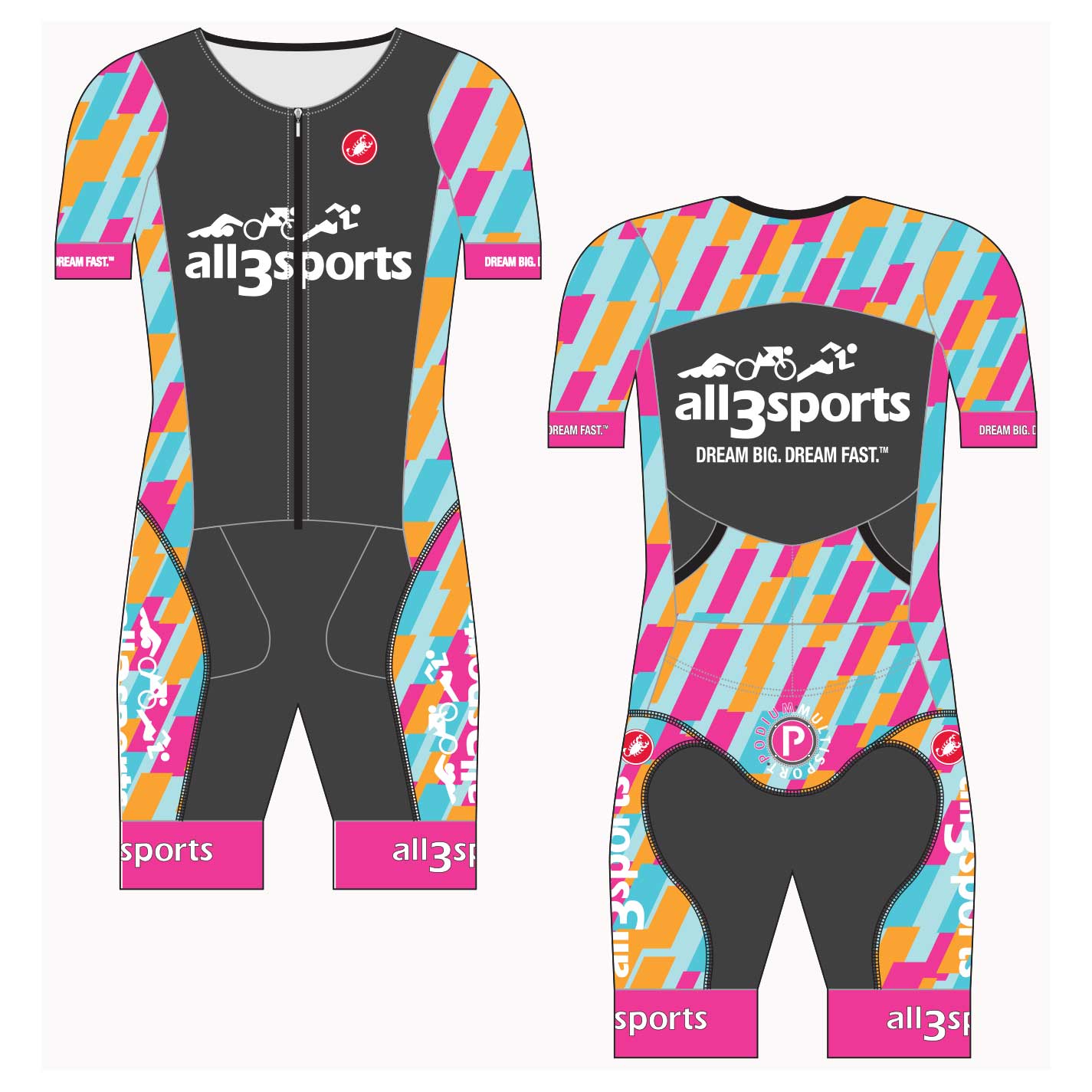 Castelli/all3sports Women's Team San Remo Tri Suit