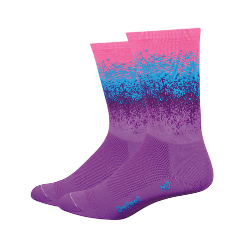 DeFeet Aireator 6" Socks Pink/Blue/Purple