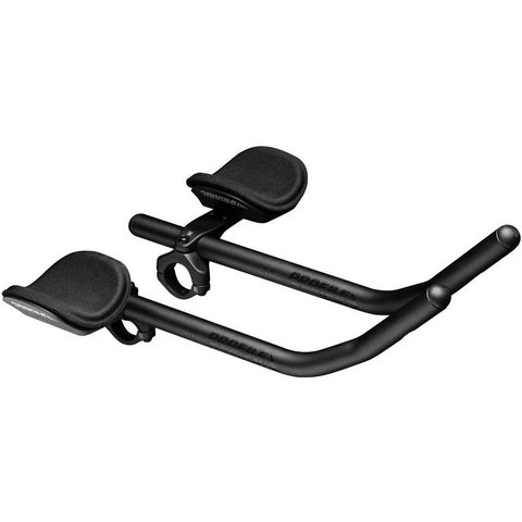 Profile Design Sonic Ergo 50a Double Ski-Bend Aluminum Aerobar: Long 400mm Extension, Sonic Bracket, Ergo Armrest, Black